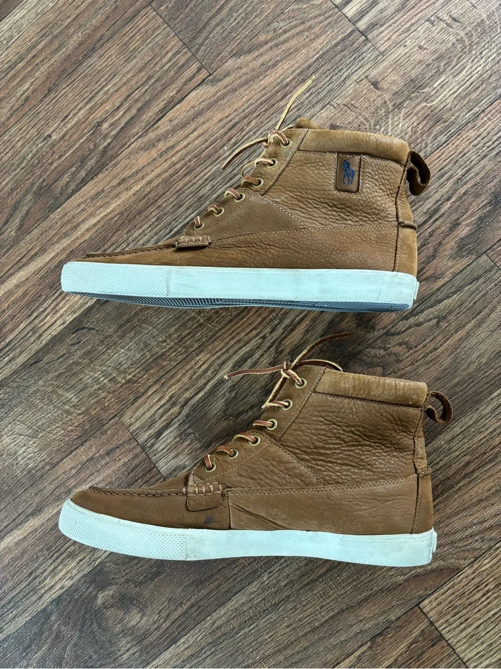 Polo Ralph Lauren Travis/Tedd Chukka Boots Brown Leather High Top Sneaker 11D